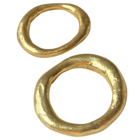 Chunky Modern Sculptural Gold Rings_ Contemporary statement Salsaal Rings by Mahnal