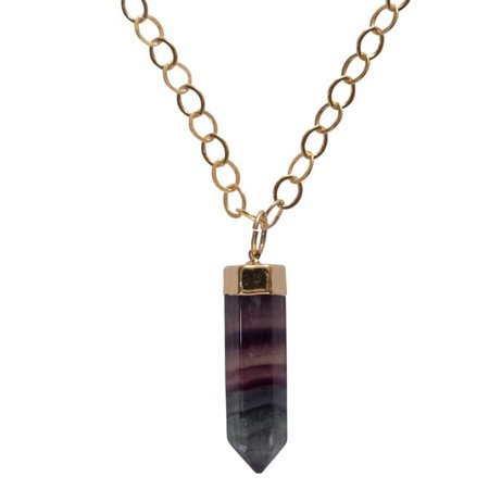 Flourite Gemstone Necklace | Tiana Jewel | Wolf & Badger