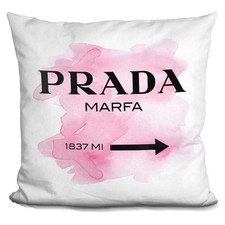 Shop Lilipi Prada Marfa Pink Clean Font Decorative Accent Throw Pillow - On Sale - Overstock - 18544767