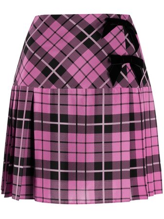 Alessandra Rich bow-detailed pleated skirt