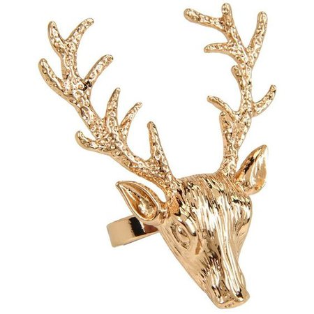 Gold Reindeer Ring