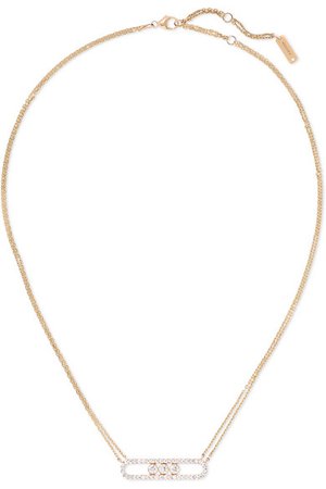 Messika | Move 18-karat rose gold diamond necklace | NET-A-PORTER.COM