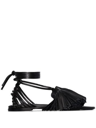 Jil Sander tassel self-tie sandals