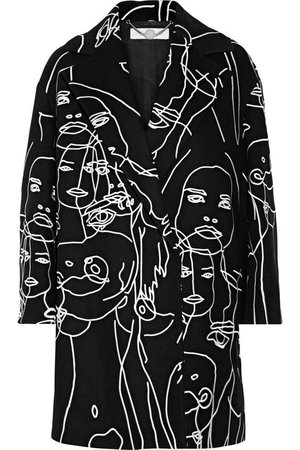 Stella McCartneyFortune embroidered wool-blend felt coat