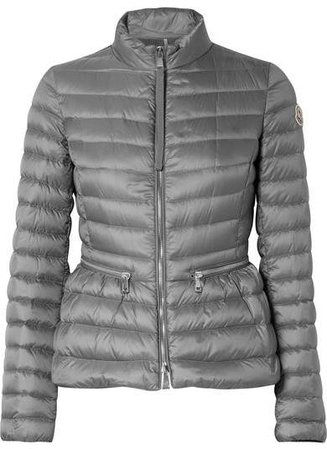 Quilted Shell Down Jacket - Gray