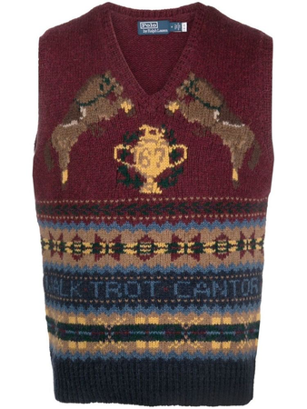 Polo Ralph Lauren wool-cashmere intarsia-knit vest