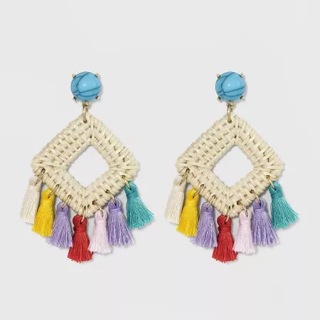 SUGARFIX By BaubleBar Tassel Crochet Drop Earrings : Target