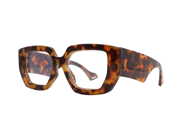 Amazon Leopard Chunky Blue Light Glasses