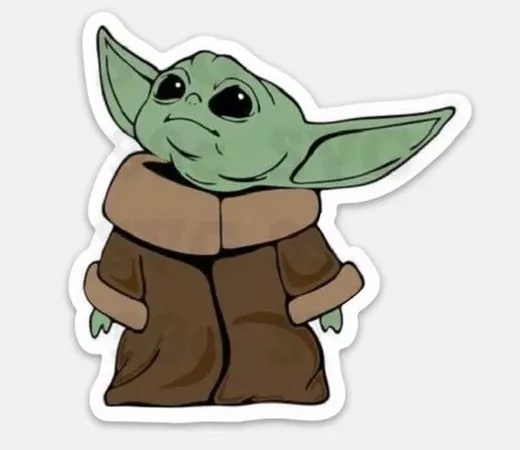 The Child - Baby Yod Sticker 3x3 stickers dark side baby Jedi Lap top sticker art storm the child hydro flask slap it Cute | Google Shopping