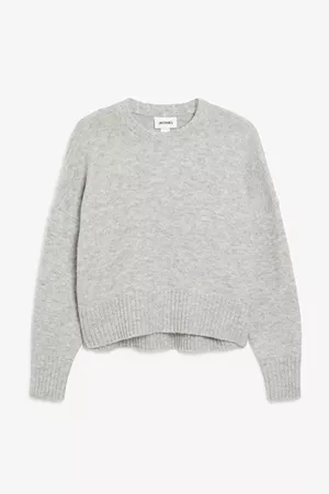 Knitted sweater - Grey rocks - Knitwear - Monki BE