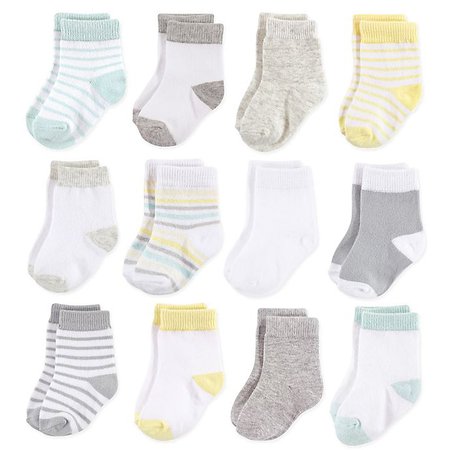 Hudson Baby® 12-Pack Basic Neutral Crew Socks | buybuy BABY