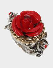 ROCKIN RICHES ROSE RING RED – Betsey Johnson