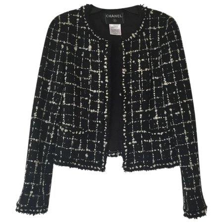 Chanel black tweed jacket