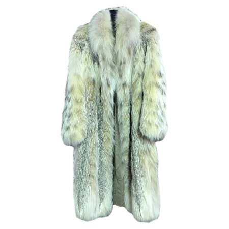 *clipped by @luci-her* Hanae Mori Japanese Modern Designer Fourrure Full Length Fur Coat White