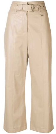 patrizia Pepe cropped faux leather trousers