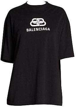 Balenciaga Women's Oversized New BB Logo T-Shirt
