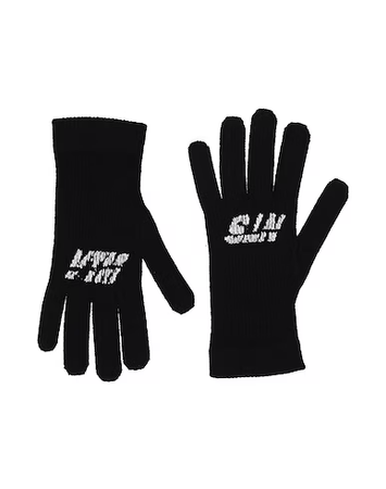 Vetements Black Logo Gloves
