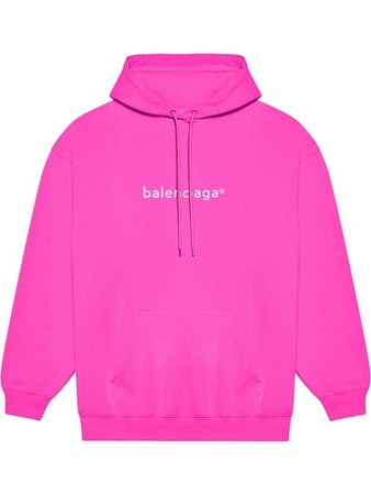Balenciaga Medium Fit logo-print hoodie
