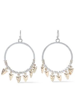 22-karat gold and rhodium-plated earrings | KENNETH JAY LANE | Sale up to 70% off | THE OUTNET