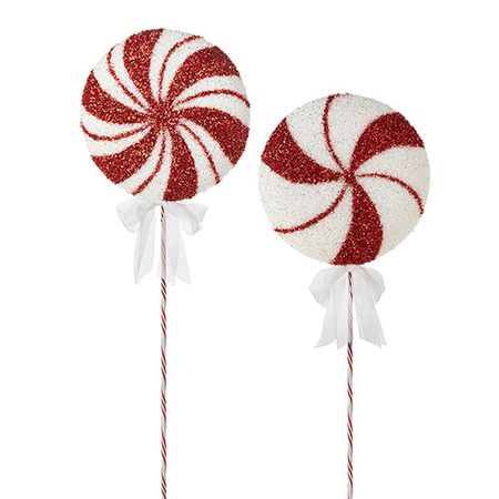 28" Peppermint Lollipop Ornaments | Seasonal and Holiday Decoration – Seasons By Rosalba