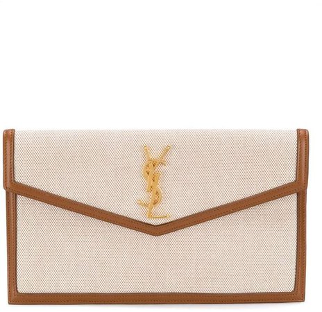 Monogram envelope clutch bag
