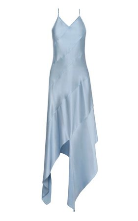 Asymmetric Satin Midi Slip Dress By Matériel | Moda Operandi