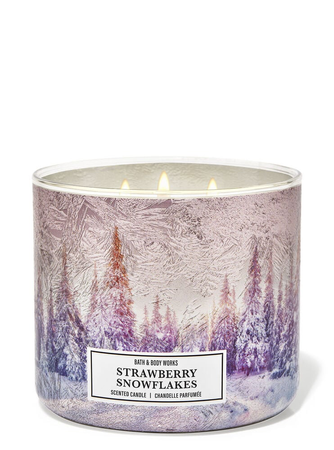 Strawberry Snowflakes 3-Wick Candle