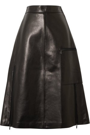 Acne Studios | Ligrid paneled leather skirt | NET-A-PORTER.COM