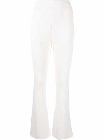 AERON ribbed-knit Flared Trousers - Farfetch
