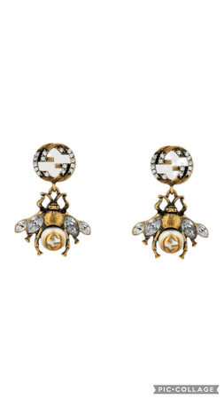 Gucci bee earrings with interlocking G