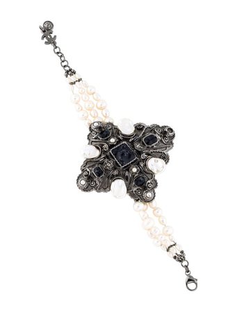 Chanel Strass, Glass & Pearl Multistrand Bracelet - Bracelets - CHA352880 | The RealReal