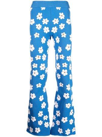 Marni floral-print Flared Trousers
