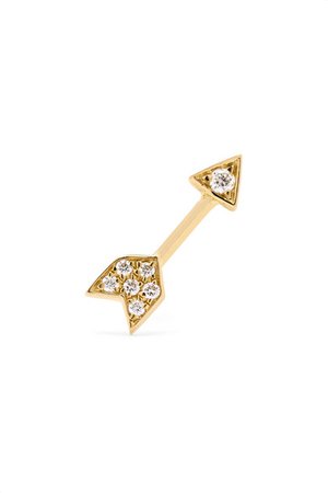 Maria Tash | Arrow Ohrring aus 18 Karat Gold mit Diamanten | NET-A-PORTER.COM