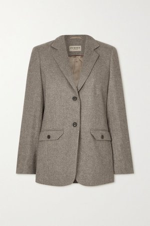 Taupe Herringbone wool blazer | Purdey | NET-A-PORTER