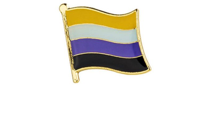 Non-Binary Flag Lapel Pin 16mm x 9.5mm Gay Lesbian Pride LGBT | Etsy