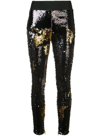 Fausto Puglisi sequinned cropped leggings