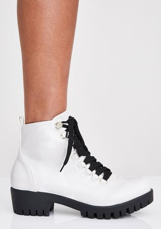 Lace Up Short Chunky Ankle Boots | Dolls Kill