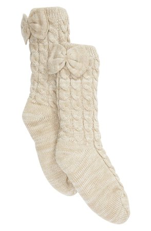 UGG® Laila 2-Pack Bow Fleece Lined Socks | Nordstrom