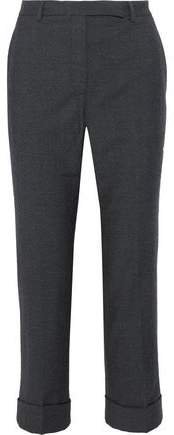 Cropped Brushed-wool Straight-leg Pants