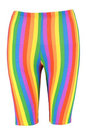 Rainbow Stripe Cycling Shorts | Boohoo