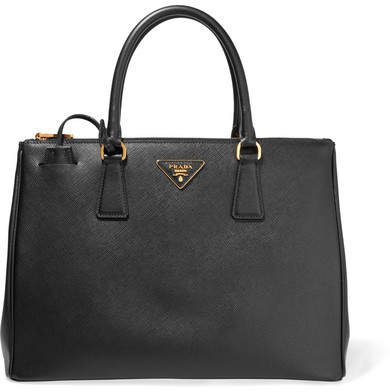 Galleria Large Textured-leather Tote - Black