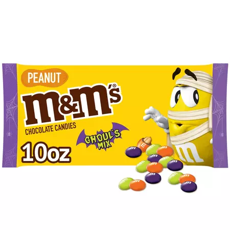 M&M'S Peanut Milk Chocolate Ghoul's Mix Halloween Chocolate Candy-10oz - Walmart.com