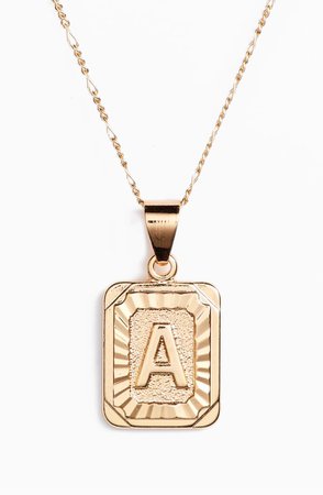 Bracha Initial Pendant Necklace Gold A
