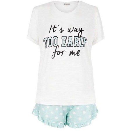 ‘It’s way TOO EARLY for me’ Blue Pajama Set