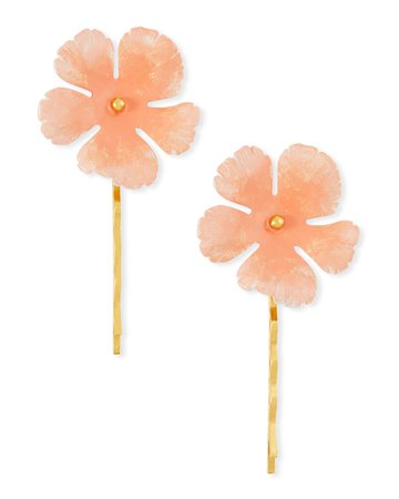 Jennifer Behr Poppy Floral Bobby Pins, Set of 2