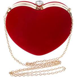 Ruby heart purse