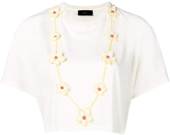 floral necklace T-shirt