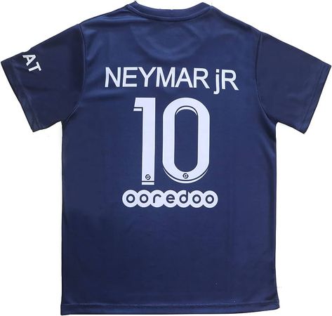 Amazon.com : ORGBRAIN 2022/2023 Home #7 Neymar Football Soccer Kids Jersey Shorts Socks Set Youth Sizes (Navy, 20) : Clothing, Shoes & Jewelry