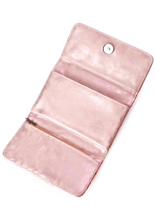 pink velvet wallet