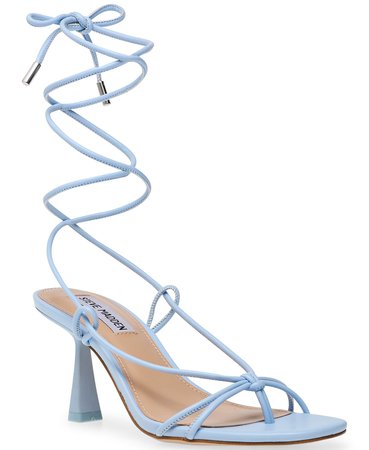 Blue Steve Madden Women's Superb Ankle-Tie Dress Sandals & Reviews - Sandals - Shoes - Macy's